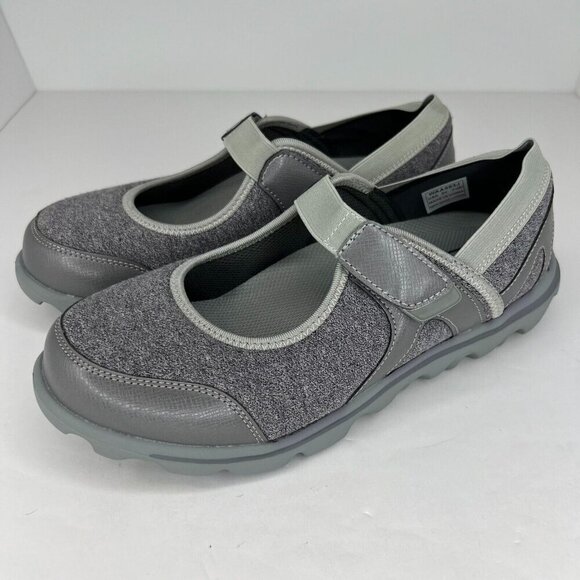 Propet Womens WAA003J Gray Onalee Mary Jane Hook & Loop Size 8.5 Walking Shoes - Picture 1 of 10